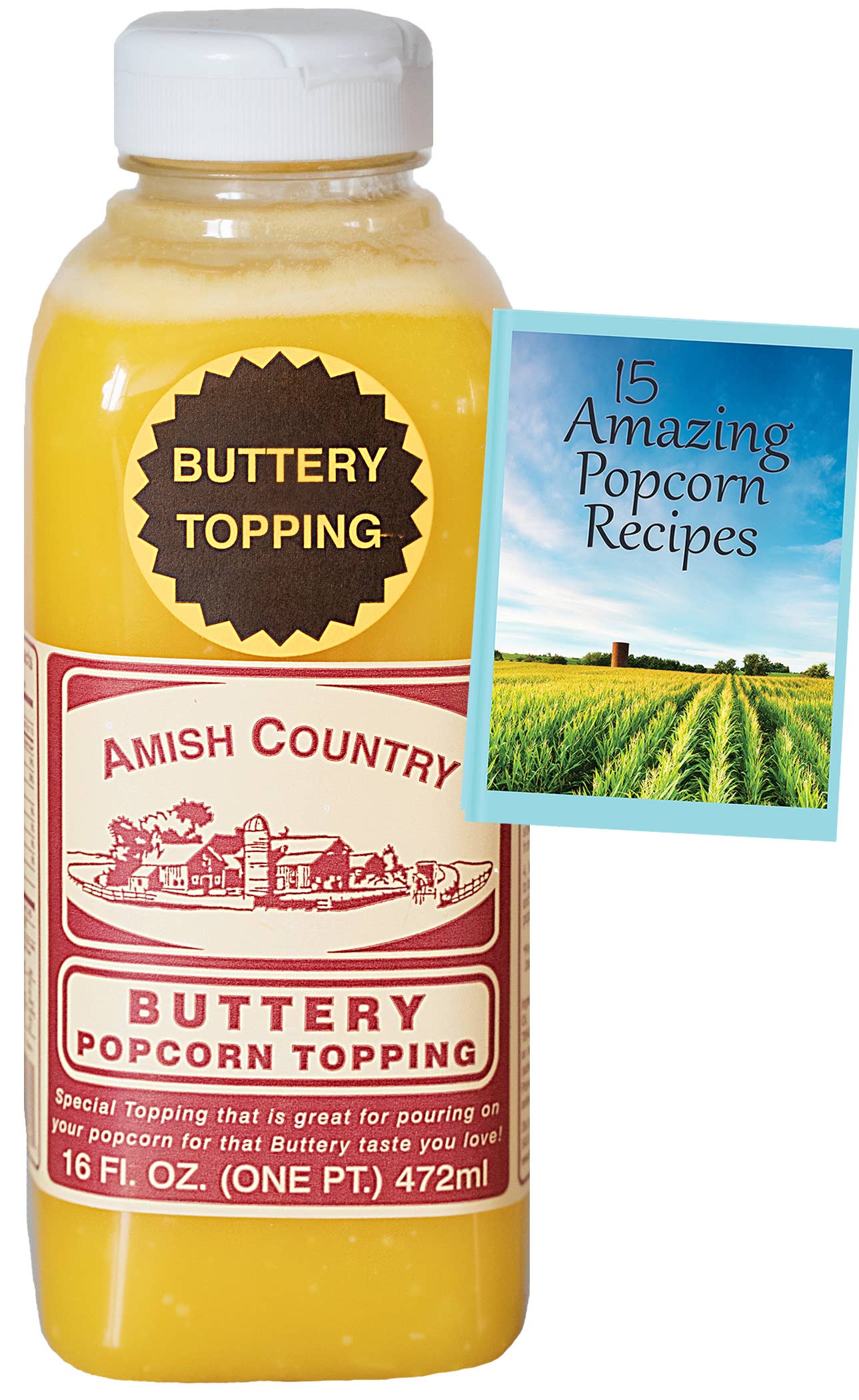 Amish Country Popcorn - 16oz Bottle of Buttery Topping
