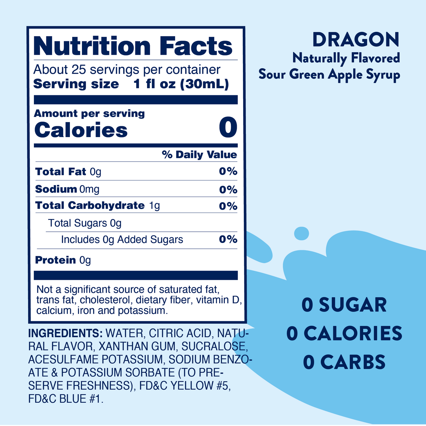 Jordan's Skinny Mixes - Sugar Free Sour Dragon™ Syrup