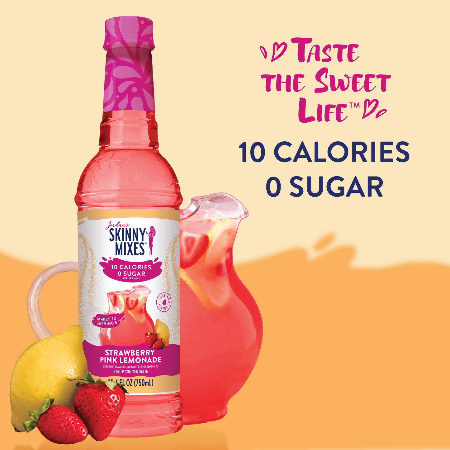 Jordan's Skinny Mixes - Strawberry Pink Lemonade Syrup Concentrate