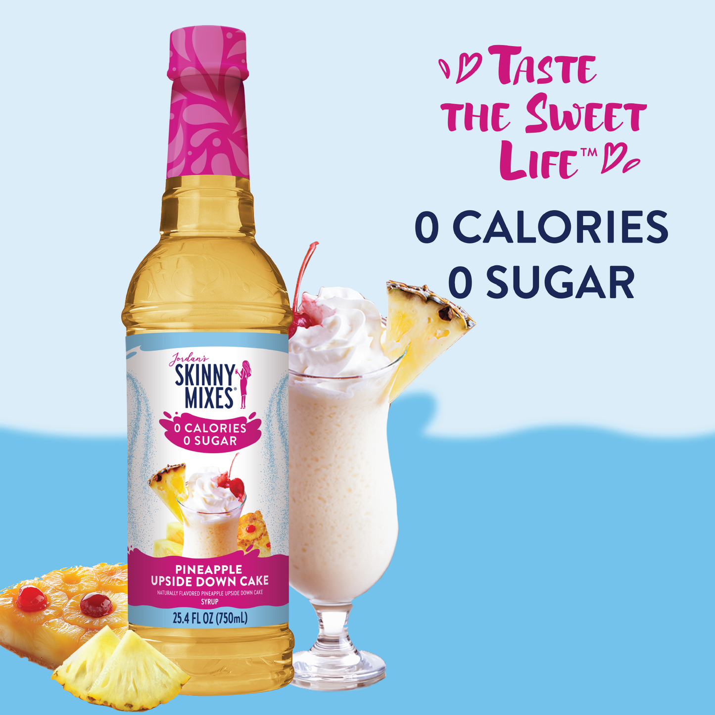 Jordan's Skinny Mixes - Sugar Free Pineapple Upside Down Cake Syrup