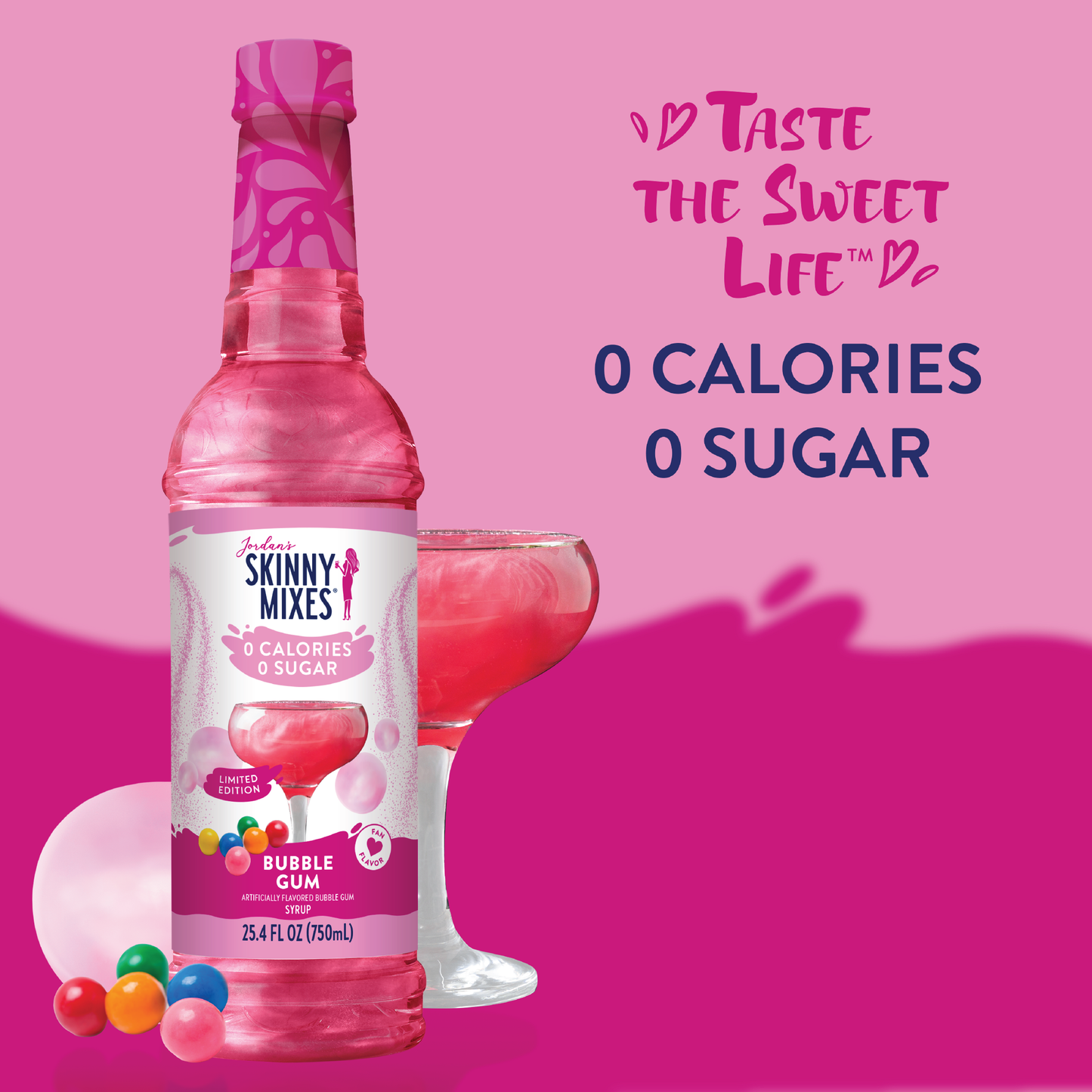 Jordan's Skinny Mixes - Sugar Free Bubble Gum Syrup - Limited Time Offer