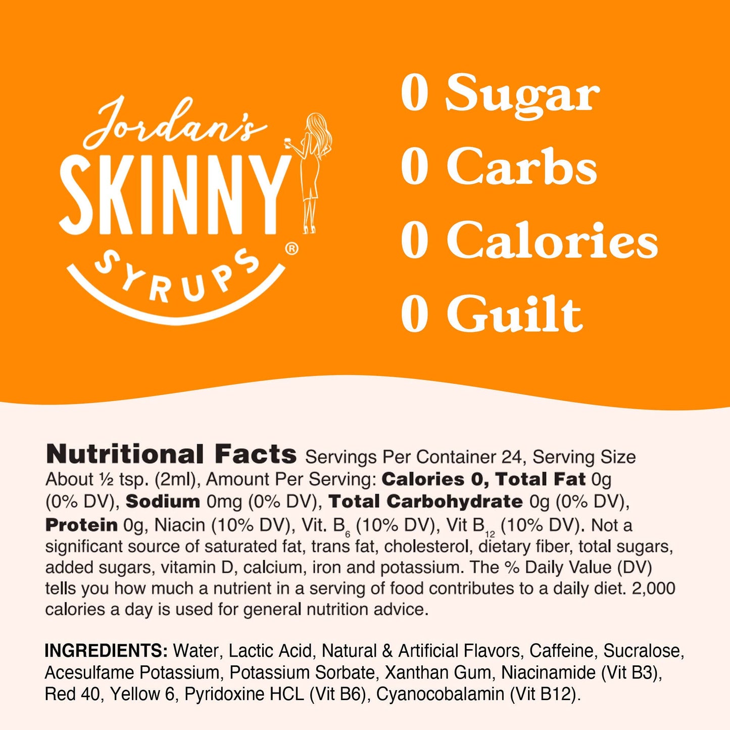 Jordan's Skinny Mixes - Flavor Burst - Sugar Free Peach Ring + Energy