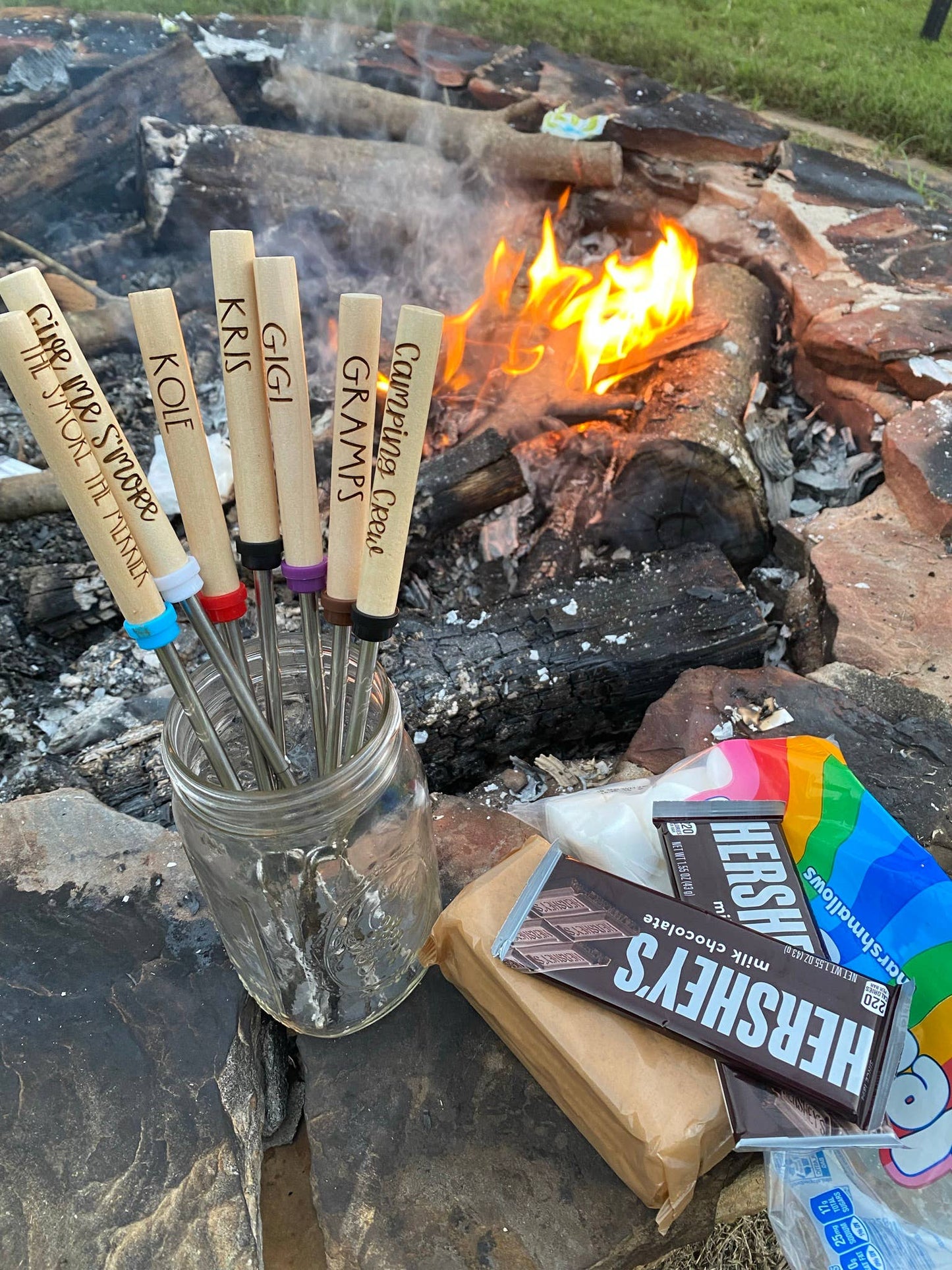 Infinity Cuts & Creations - Campfire Sticks - Script / Mixed Colors  “ Let’s Get Cozy”