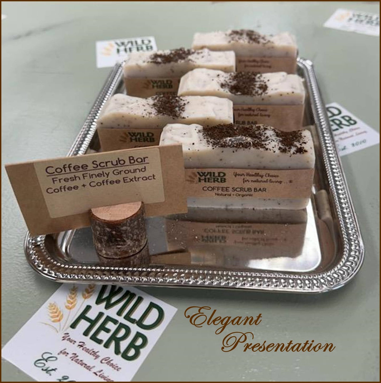 Wild Herb Soap Co - Coffee Scrub Bar | All Natural Soap Bar Nut Free Product