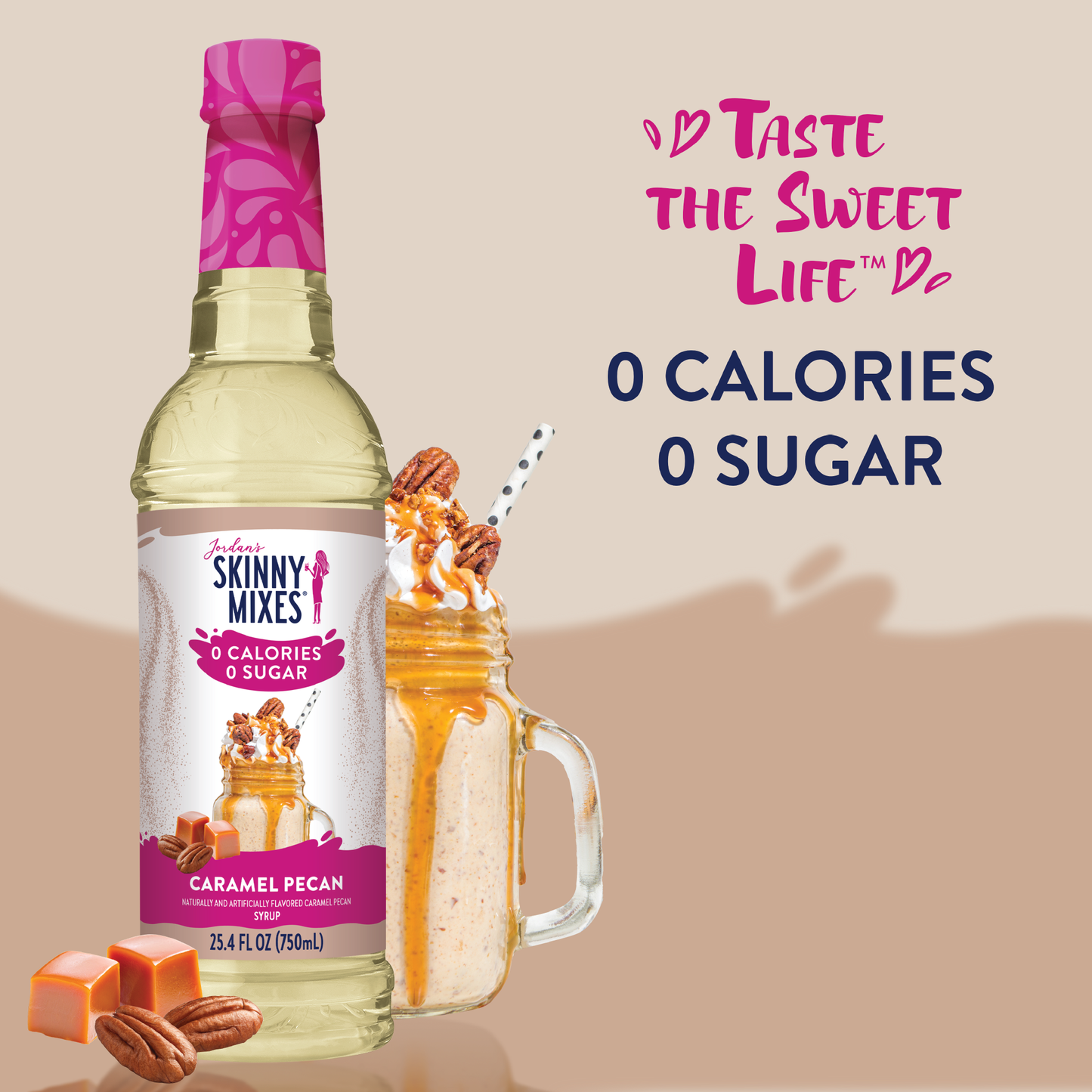 Jordan's Skinny Mixes - Sugar Free Caramel Pecan Syrup