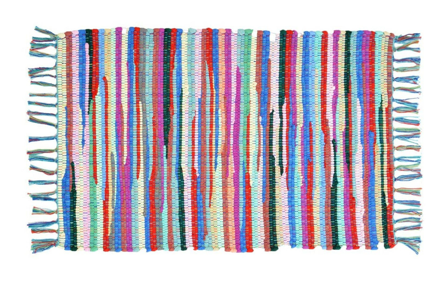 Allure Bath Fashions - Chindi Recycled Rag Rug - Hand-Woven & Multi-Coloured