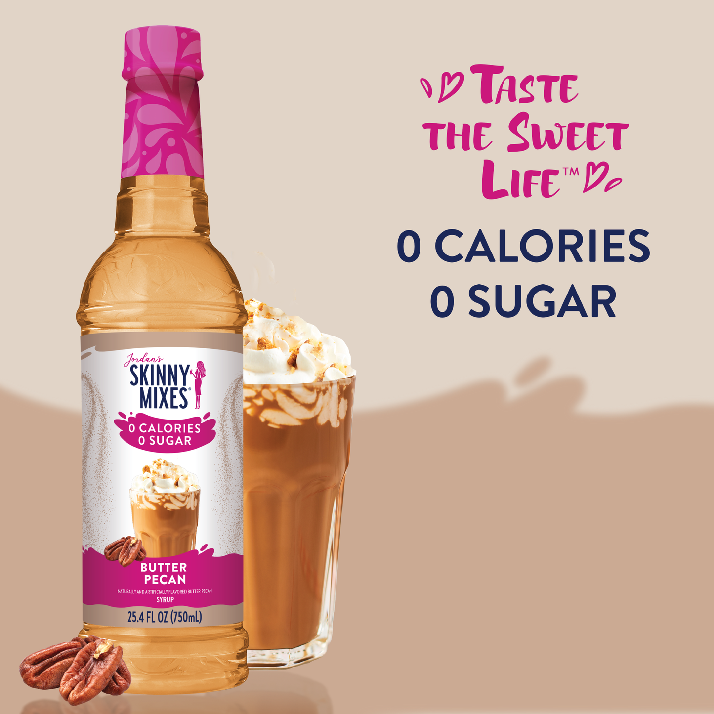 Jordan's Skinny Mixes - Sugar Free Butter Pecan Syrup