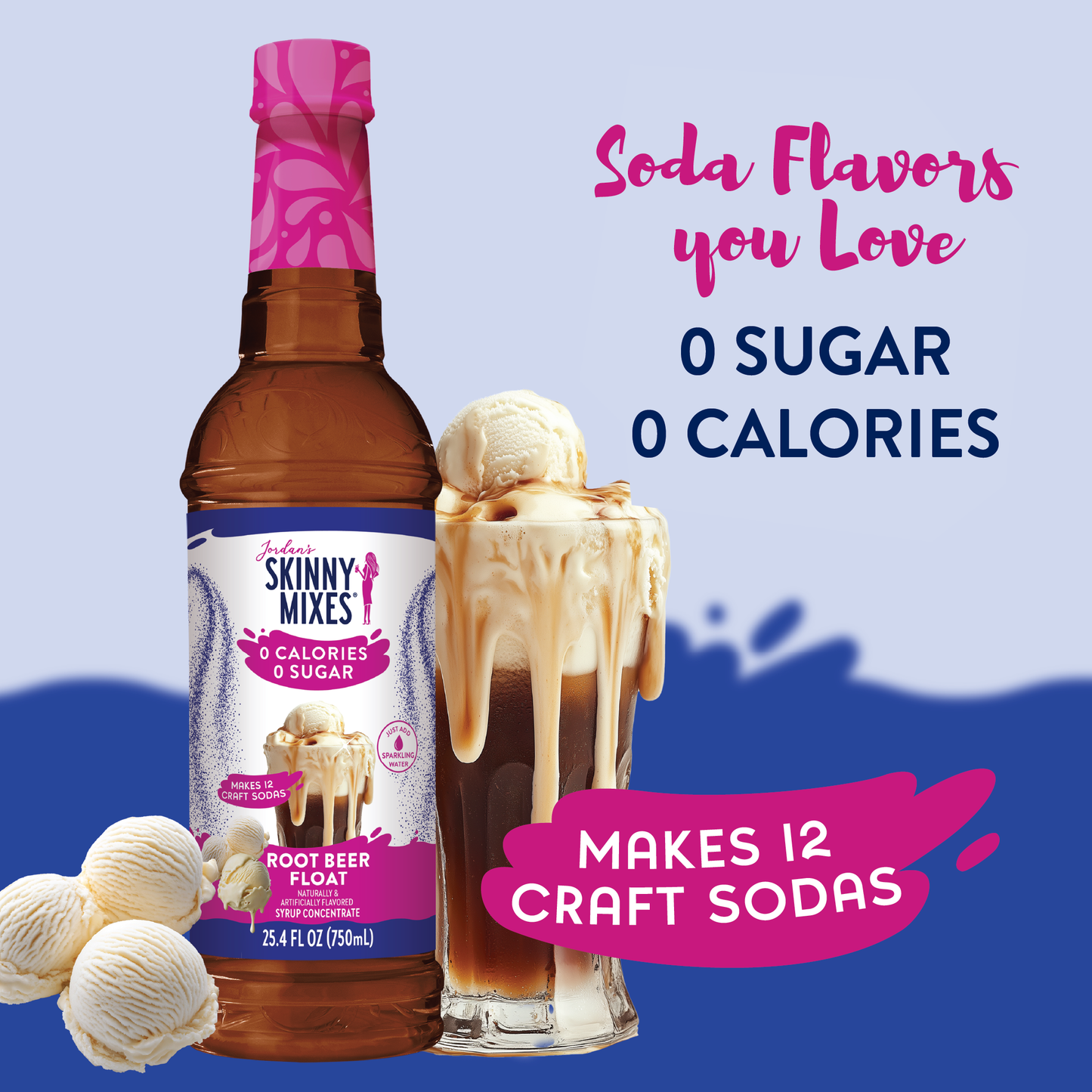 Jordan's Skinny Mixes - Sugar Free Root Beer Float Syrup