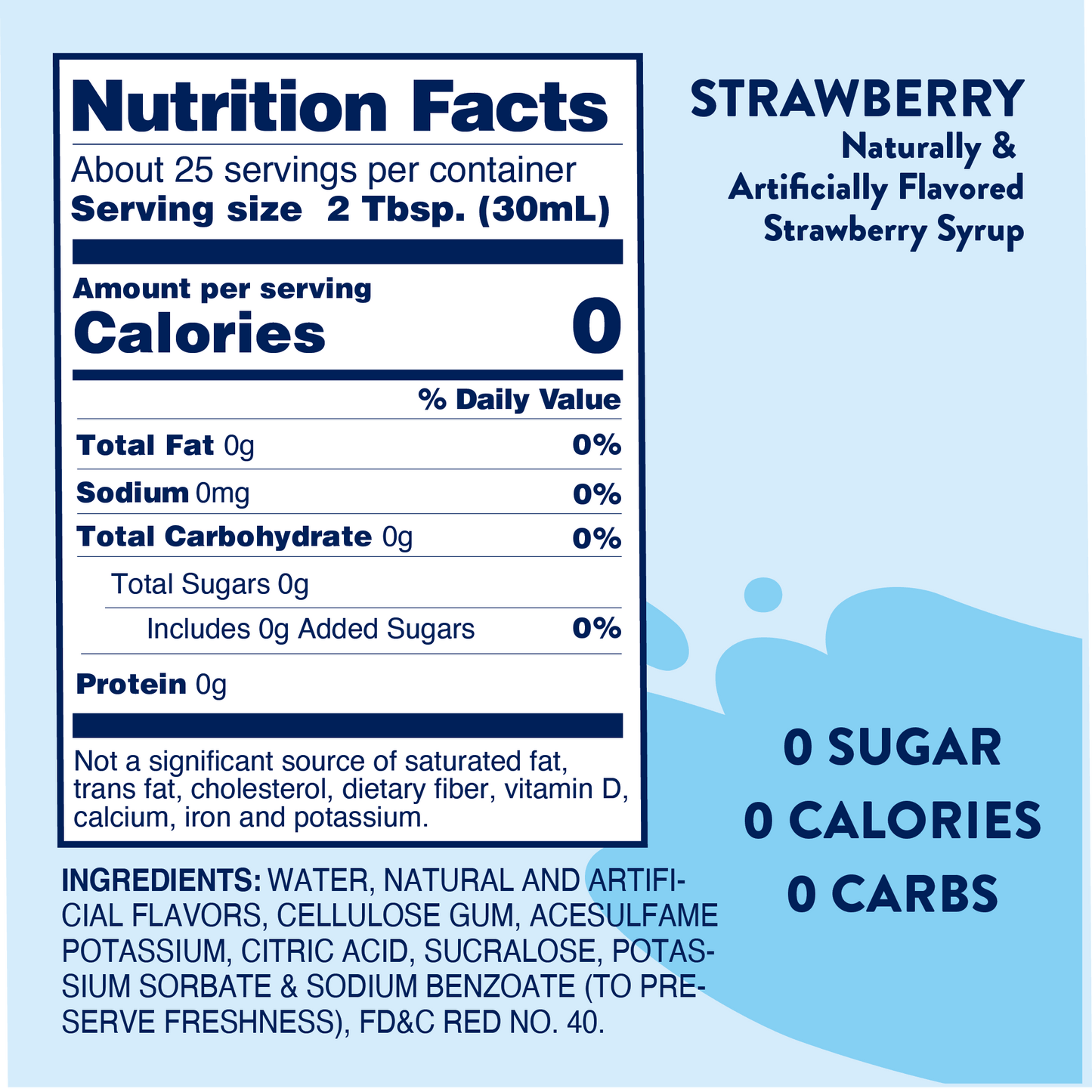 Jordan's Skinny Mixes - Sugar Free Strawberry Syrup