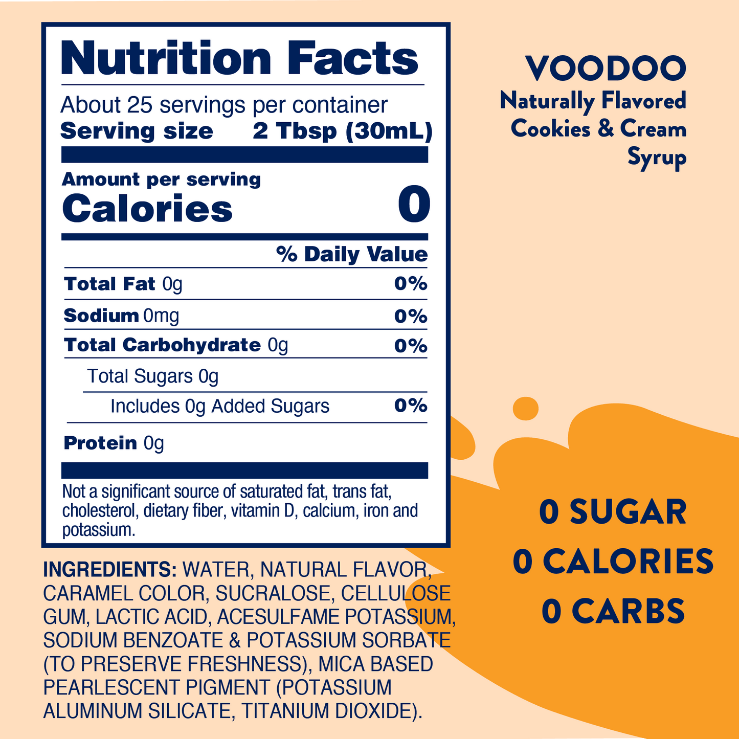 Jordan's Skinny Mixes - Sugar Free Voodoo Syrup 