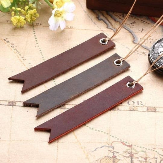 American Leather Goods - Leather Bookmark, Reader Gift, Book accessories - Brown / Classic