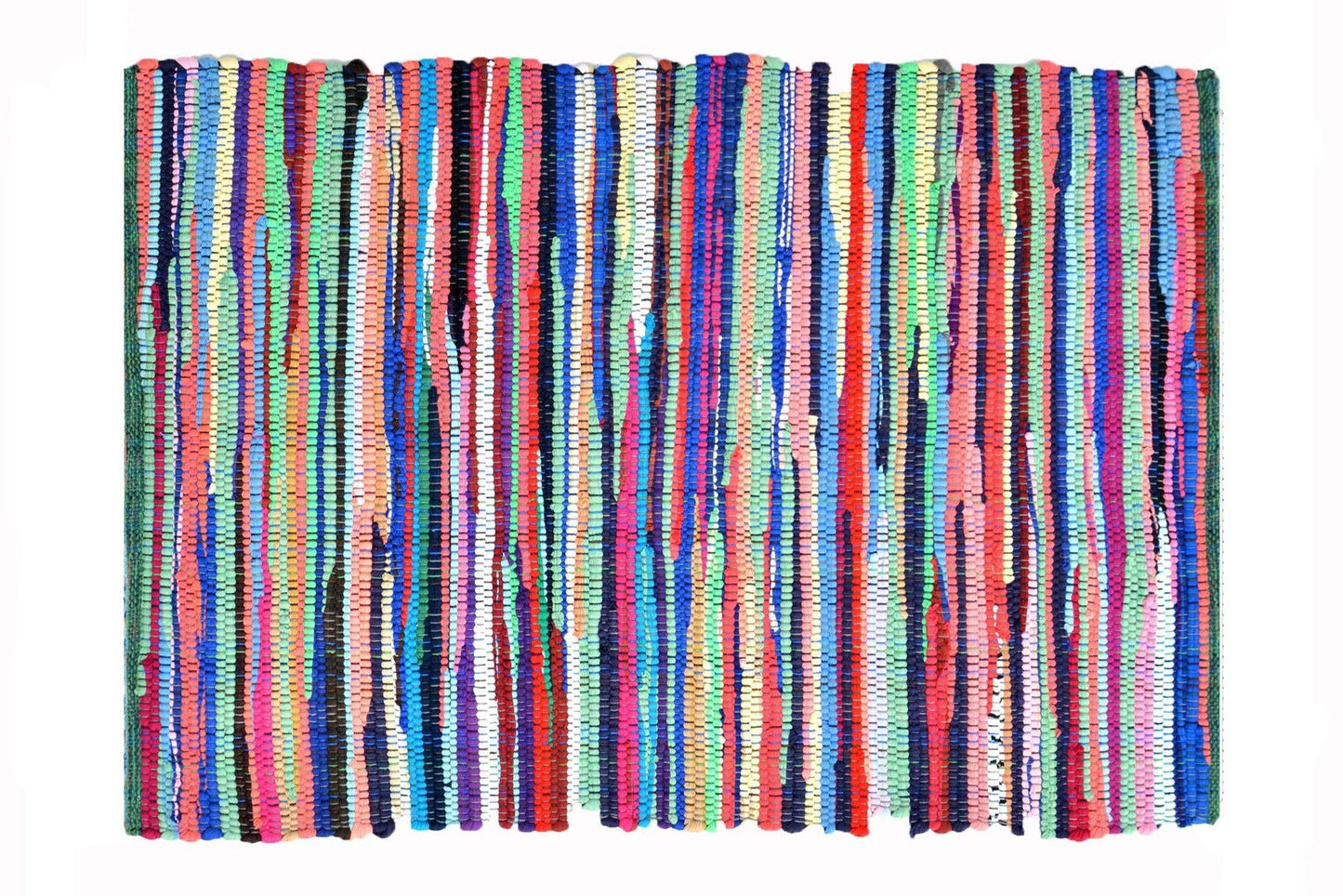 Allure Bath Fashions - Chindi Recycled Rag Rug - Hand-Woven & Multi-Coloured