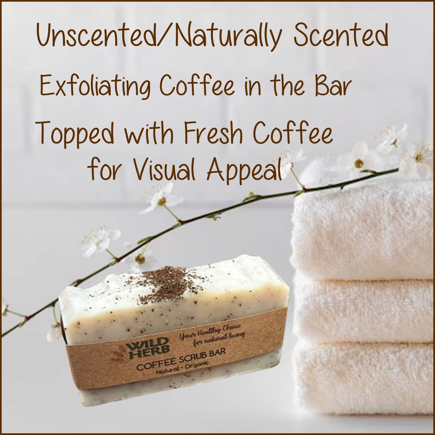 Wild Herb Soap Co - Coffee Scrub Bar | All Natural Soap Bar Nut Free Product