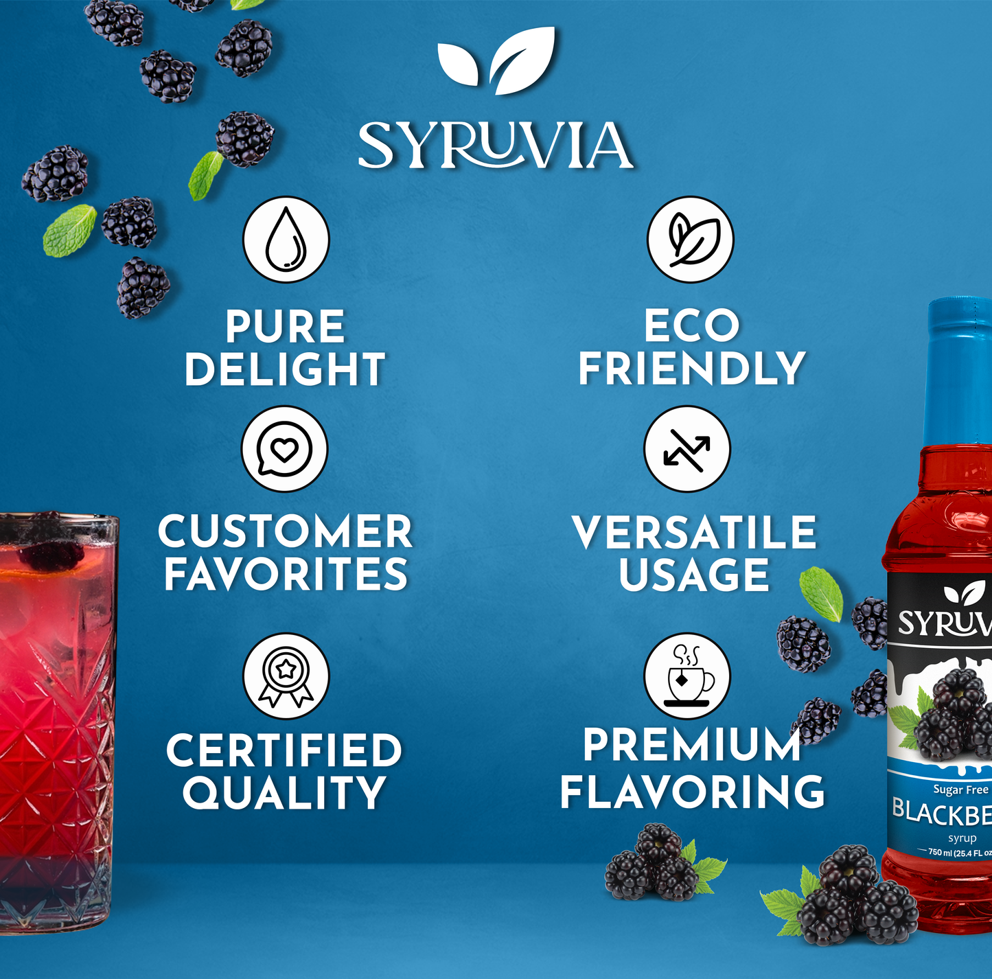 Syruvia - Sugar-Free Blackberry Syrup