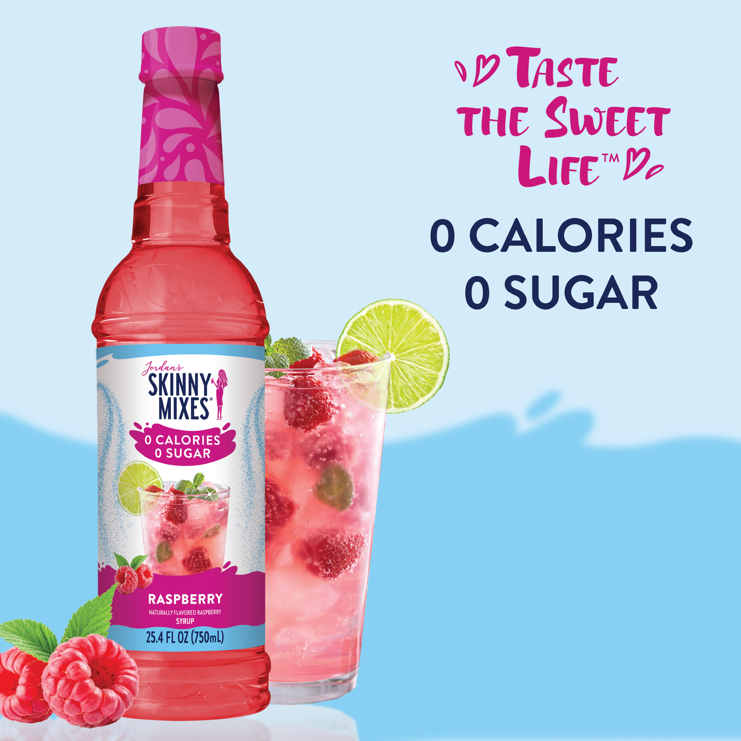 Jordan's Skinny Mixes - Sugar Free Raspberry Syrup