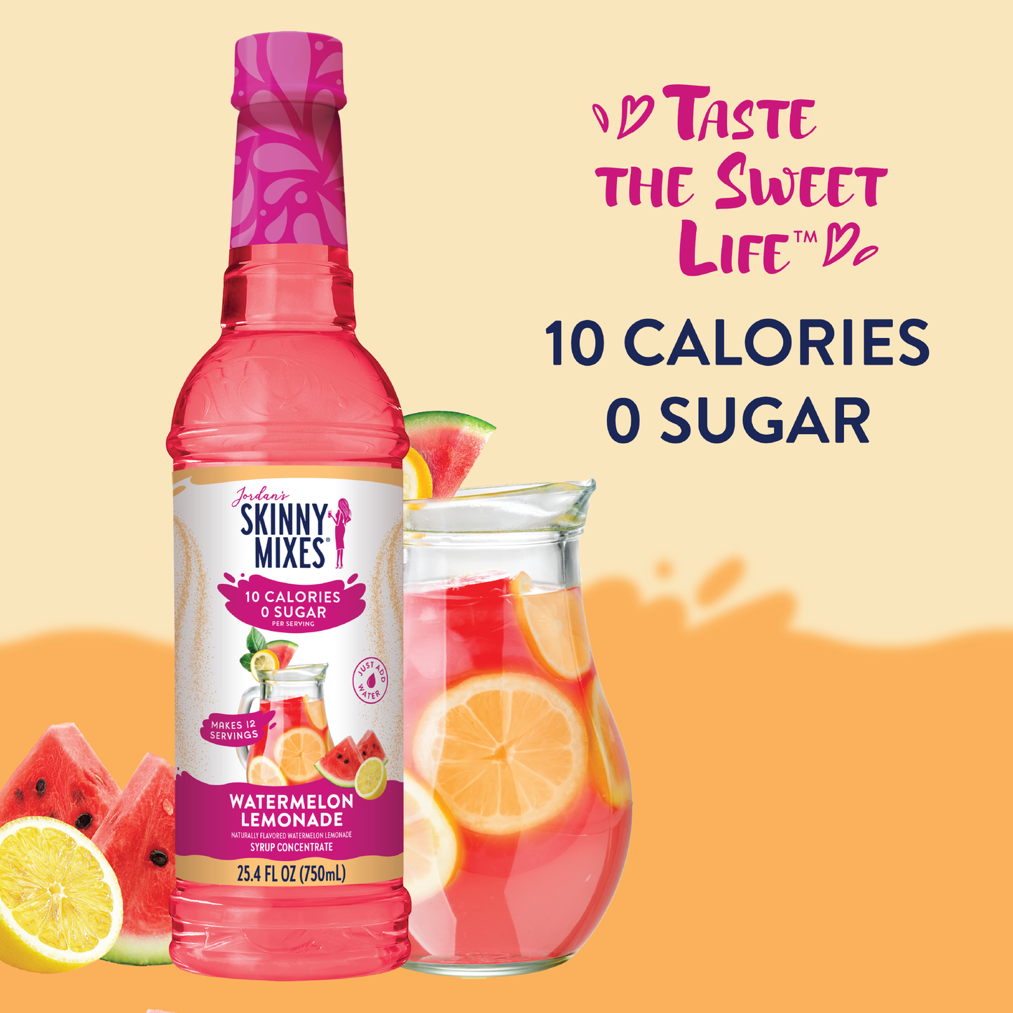 Jordan's Skinny Mixes - Sugar Free Watermelon Lemonade Syrup Concentrate