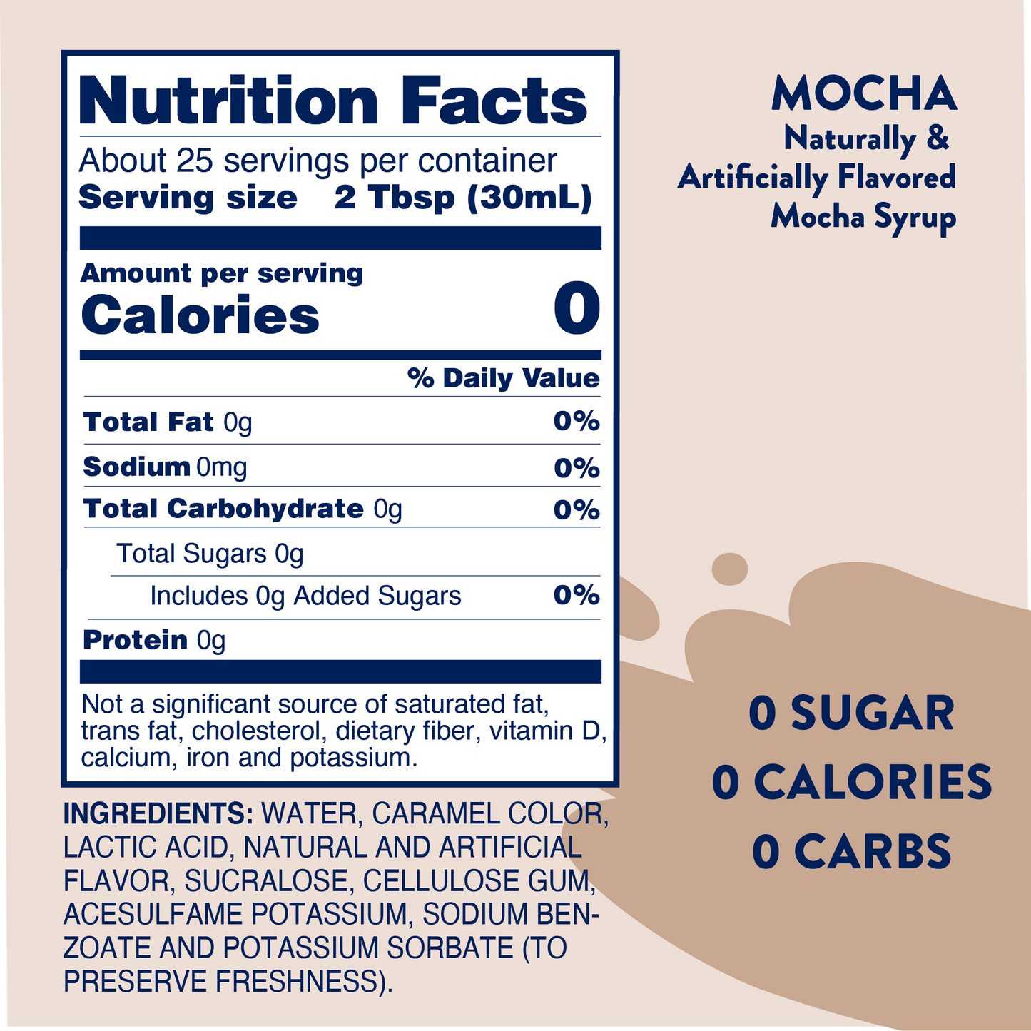 Jordan's Skinny Mixes - Sugar Free Mocha Syrup