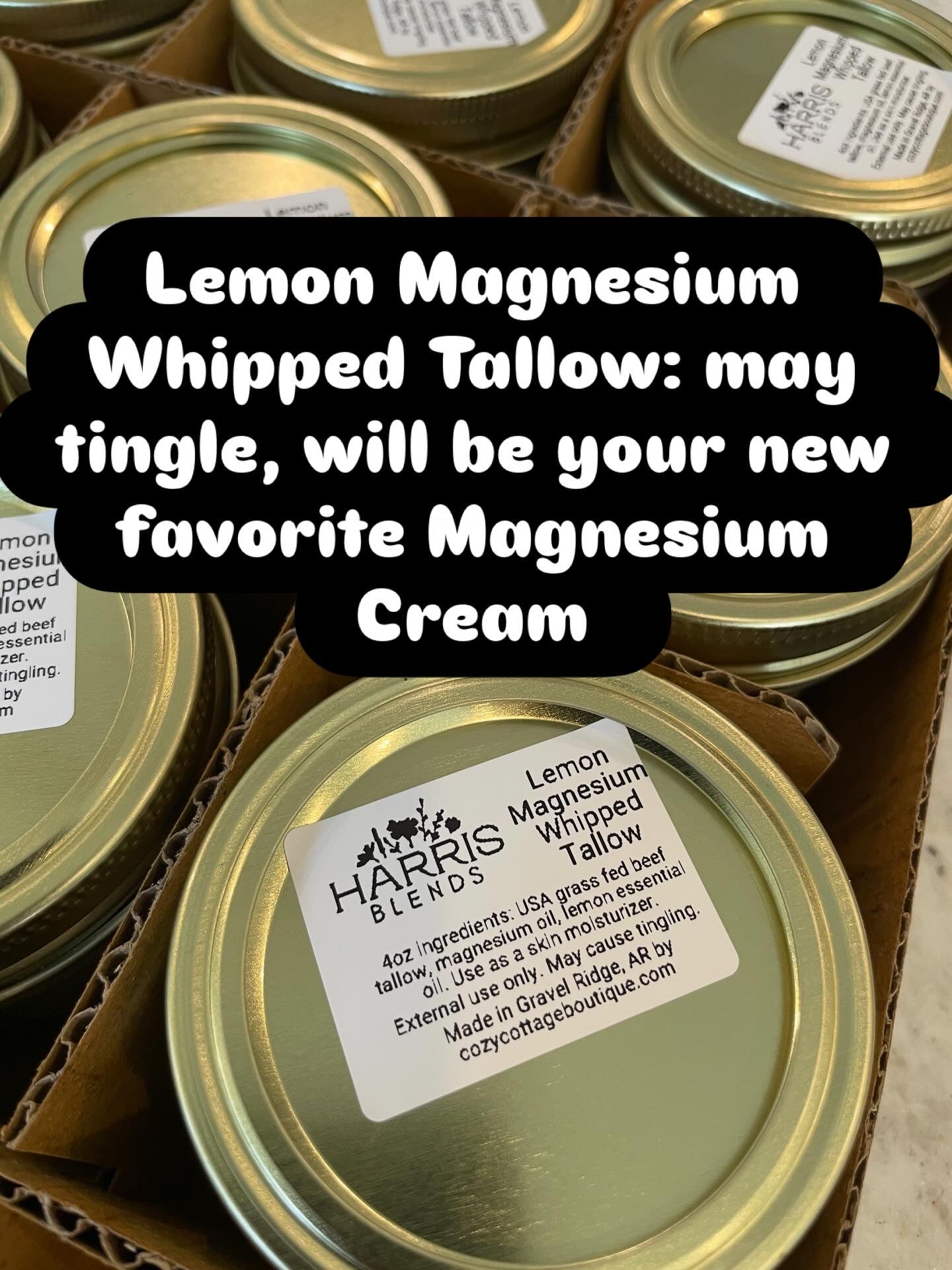 Harris Blends Lemon Magnesium Whipped Tallow