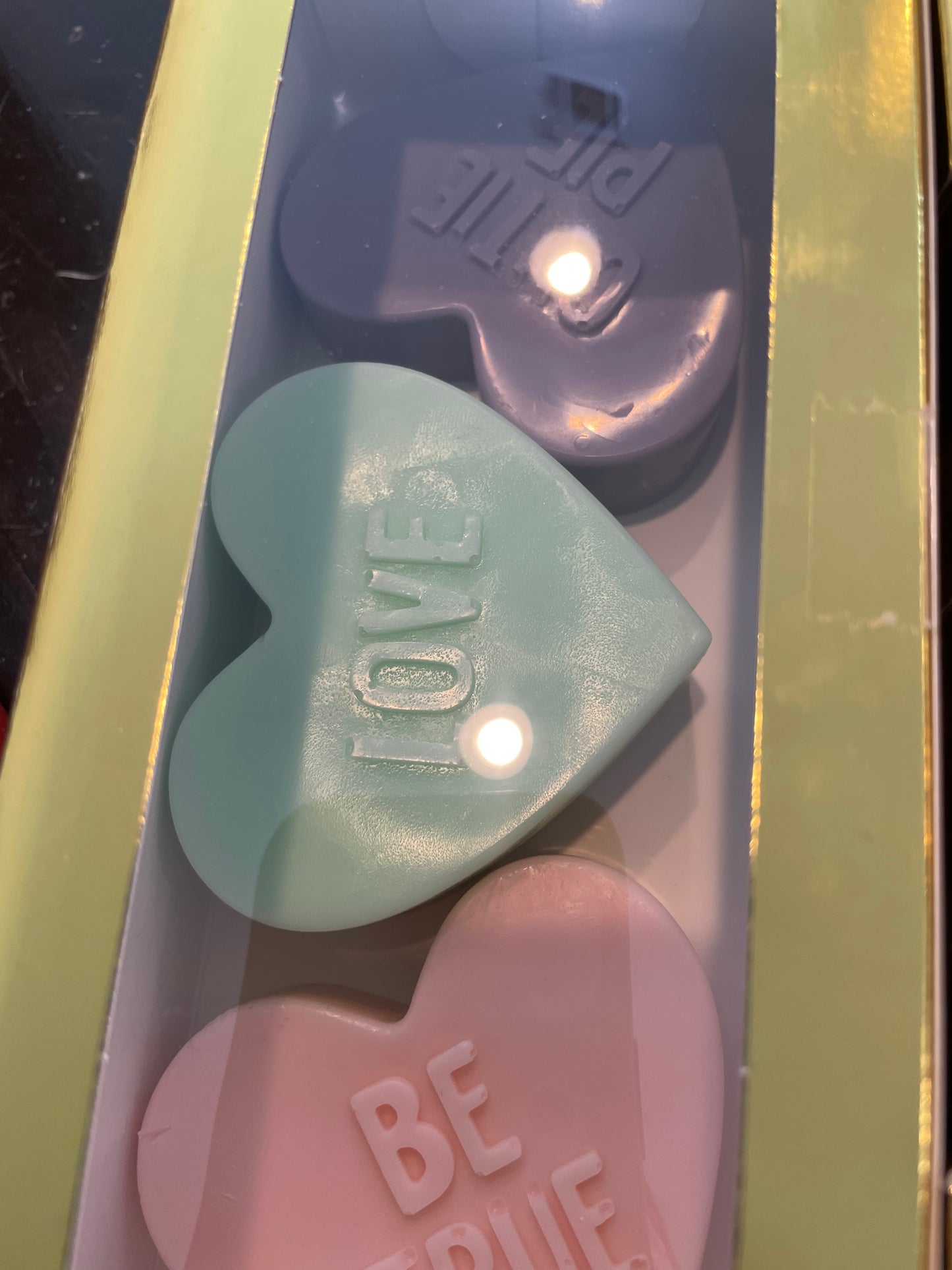 Conversation heart soaps gift pack