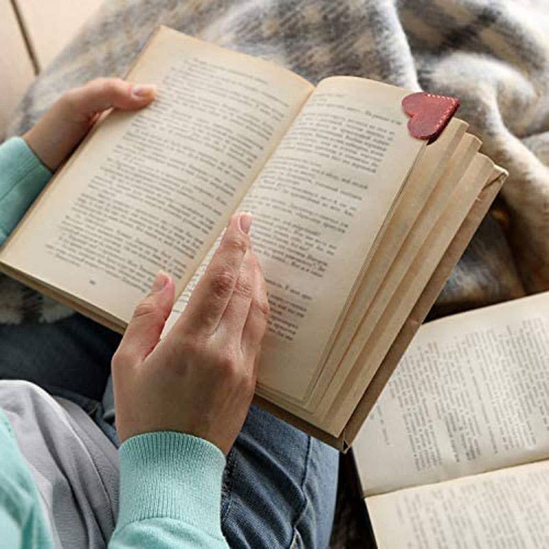 American Leather Goods - Leather Bookmark, Reader Gift, Book accessories - Brown / Classic