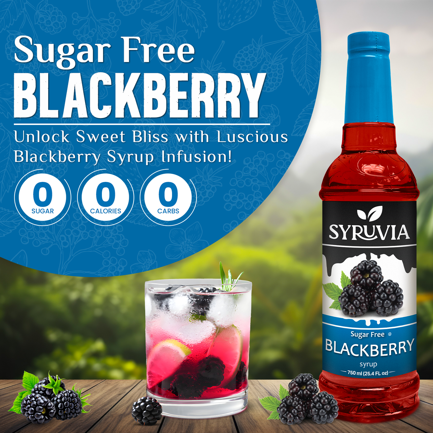 Syruvia - Sugar-Free Blackberry Syrup