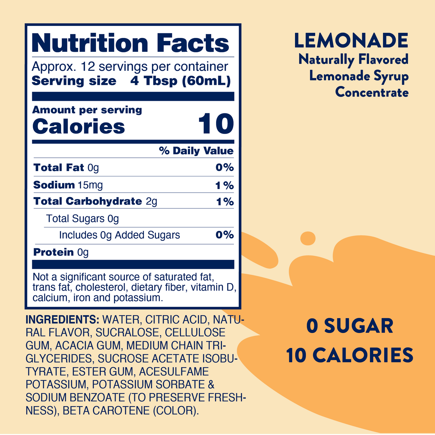 Jordan's Skinny Mixes - Sugar Free Lemonade Syrup Concentrate