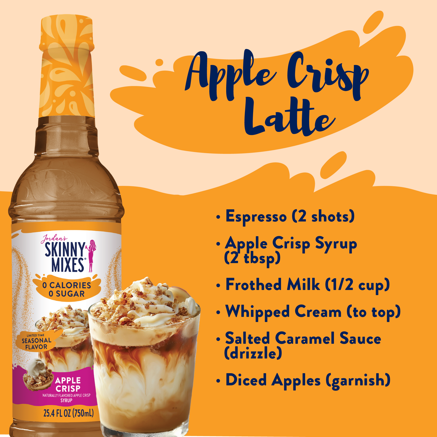 Jordan's Skinny Mixes - Sugar Free Apple Crisp Syrup