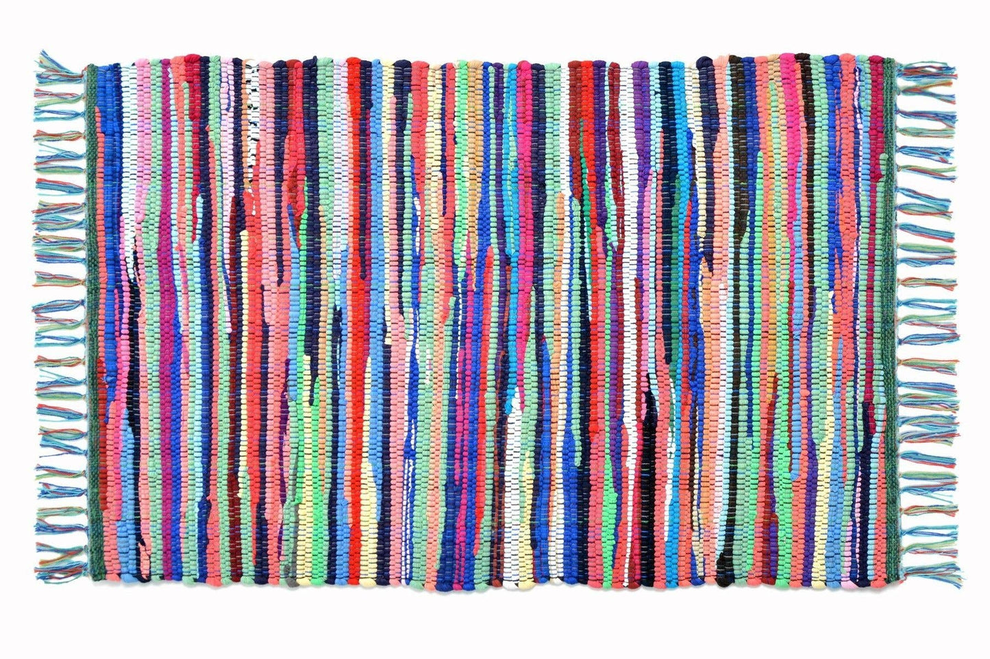 Allure Bath Fashions - Chindi Recycled Rag Rug - Hand-Woven & Multi-Coloured
