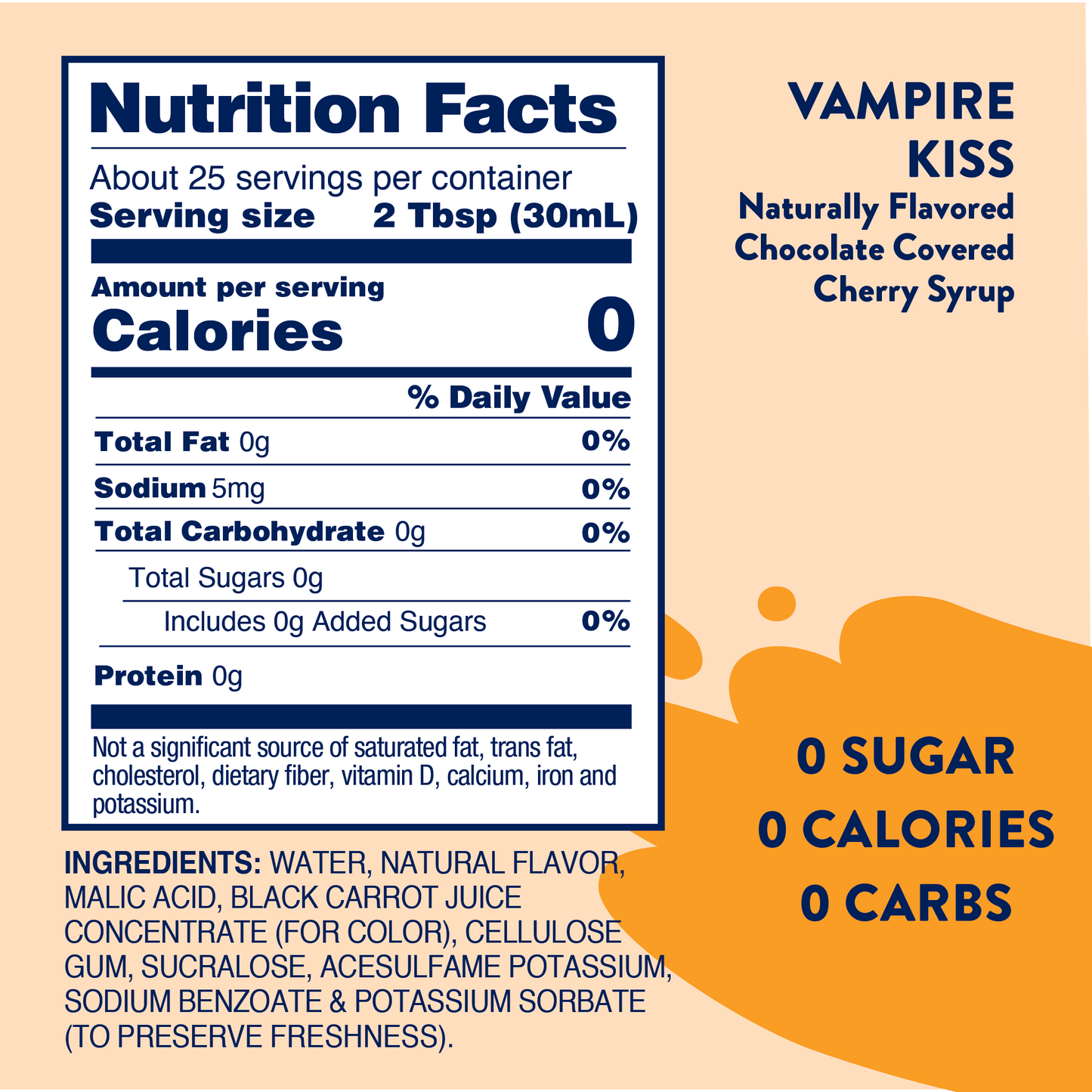 Jordan's Skinny Mixes - Sugar Free Vampire Kiss Syrup