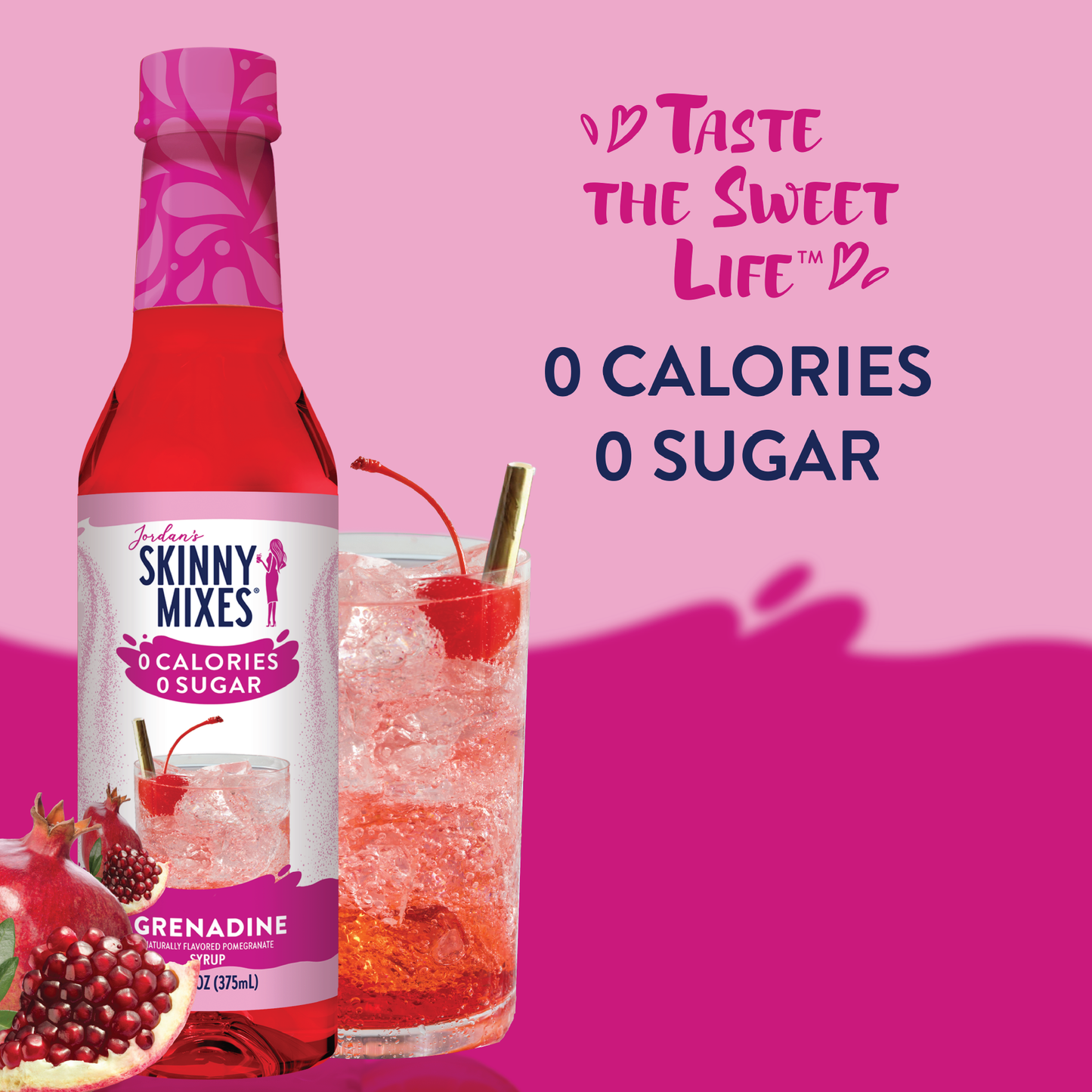 Jordan's Skinny Mixes - Sugar Free Grenadine Syrup - 375ml Mixer