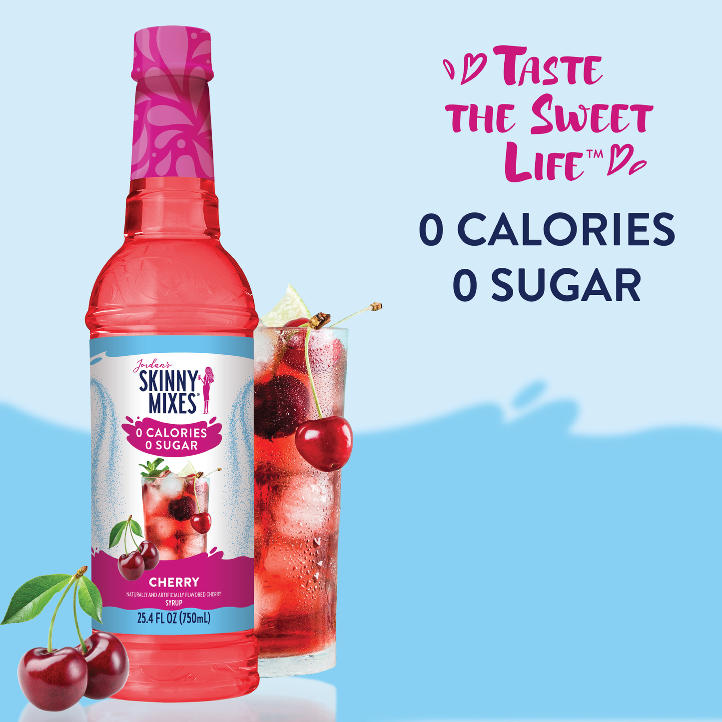 Jordan's Skinny Mixes - Sugar Free Cherry Flavor Infusion Syrup