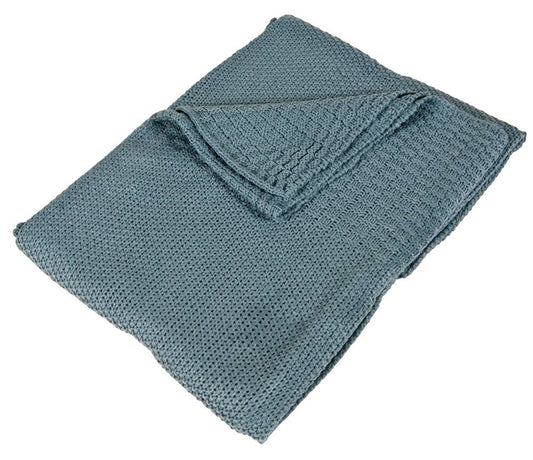 Fennco Styles - Classic Blue Knit Chevron Kids Throw Blanket